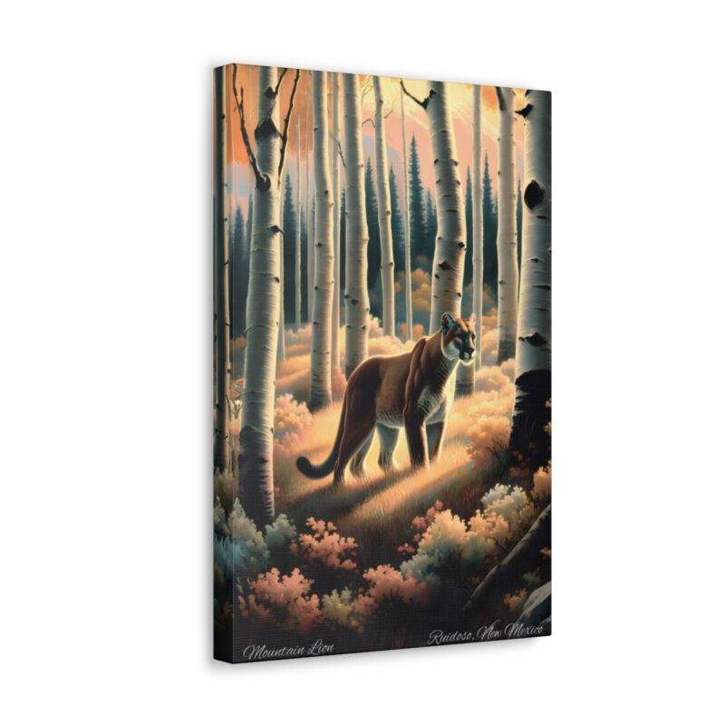 Vintage Style Mountain Lion Canvas